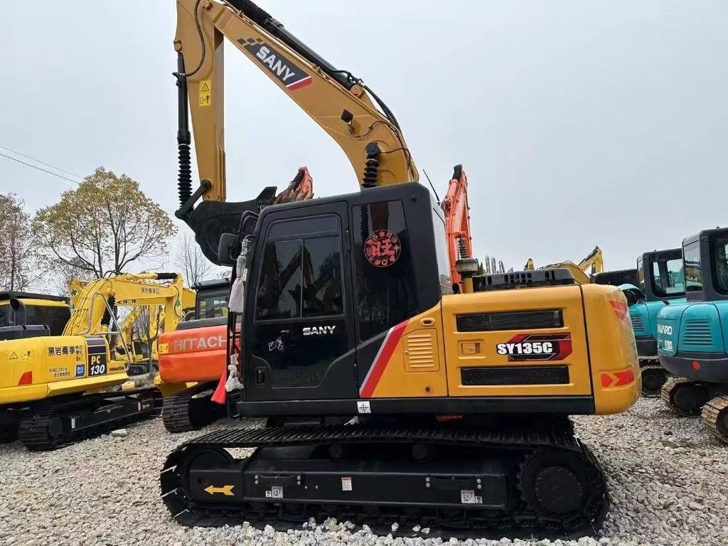 2024 Sany SY135C crawler excavator, side profile view 2024 Sany SY135C crawler excavator, side profile view
