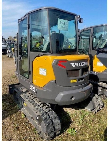 2023 Volvo ECR35D mini excavator, front three-quarter view