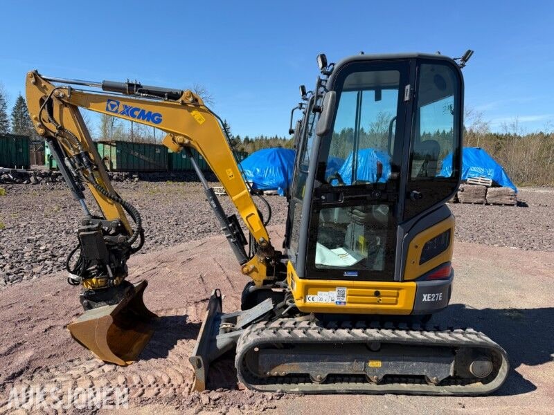 2023 XCMG XE27E excavator with tiltrotator, side view