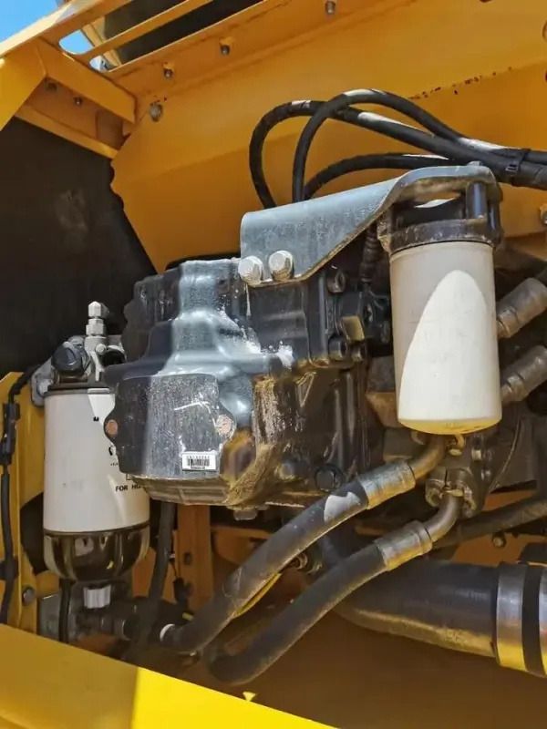 2022 Komatsu PC200 crawler excavator engine compartment detail