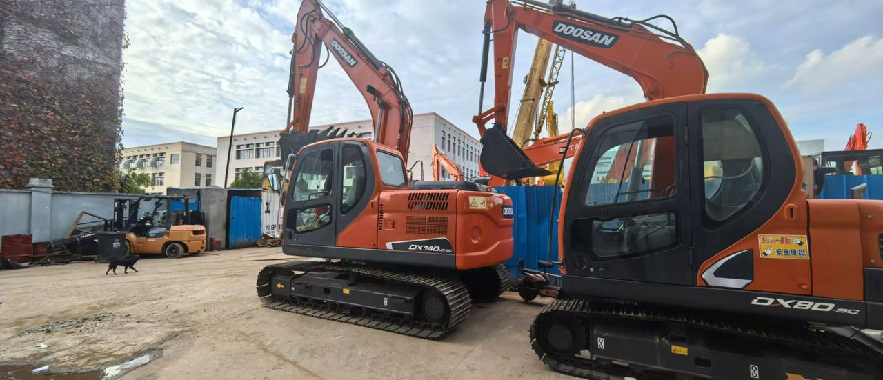 2023 Doosan DX140 excavator, side view