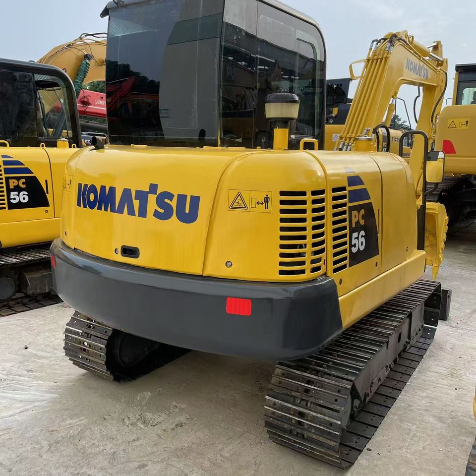 2023 Komatsu PC56-7 mini excavator, rear three-quarter view 2023 Komatsu PC56-7 mini excavator, rear three-quarter view