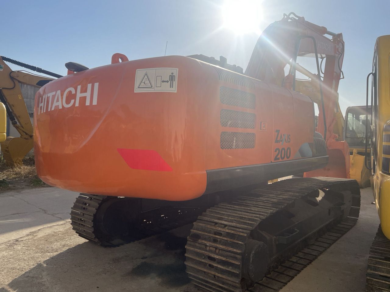 2018 Hitachi Zaxis 200 crawler excavator rear view 2018 Hitachi Zaxis 200 crawler excavator rear view