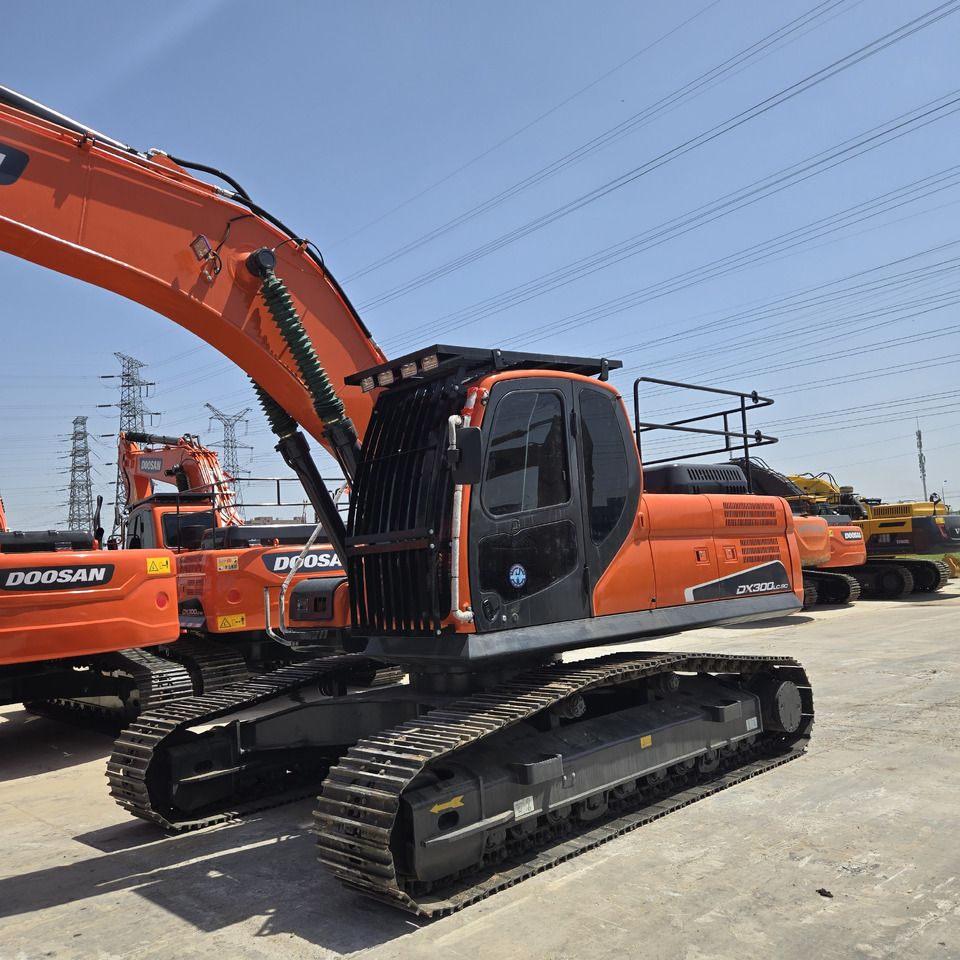 2024 Doosan DX300LC-5C crawler excavator, front three-quarter view