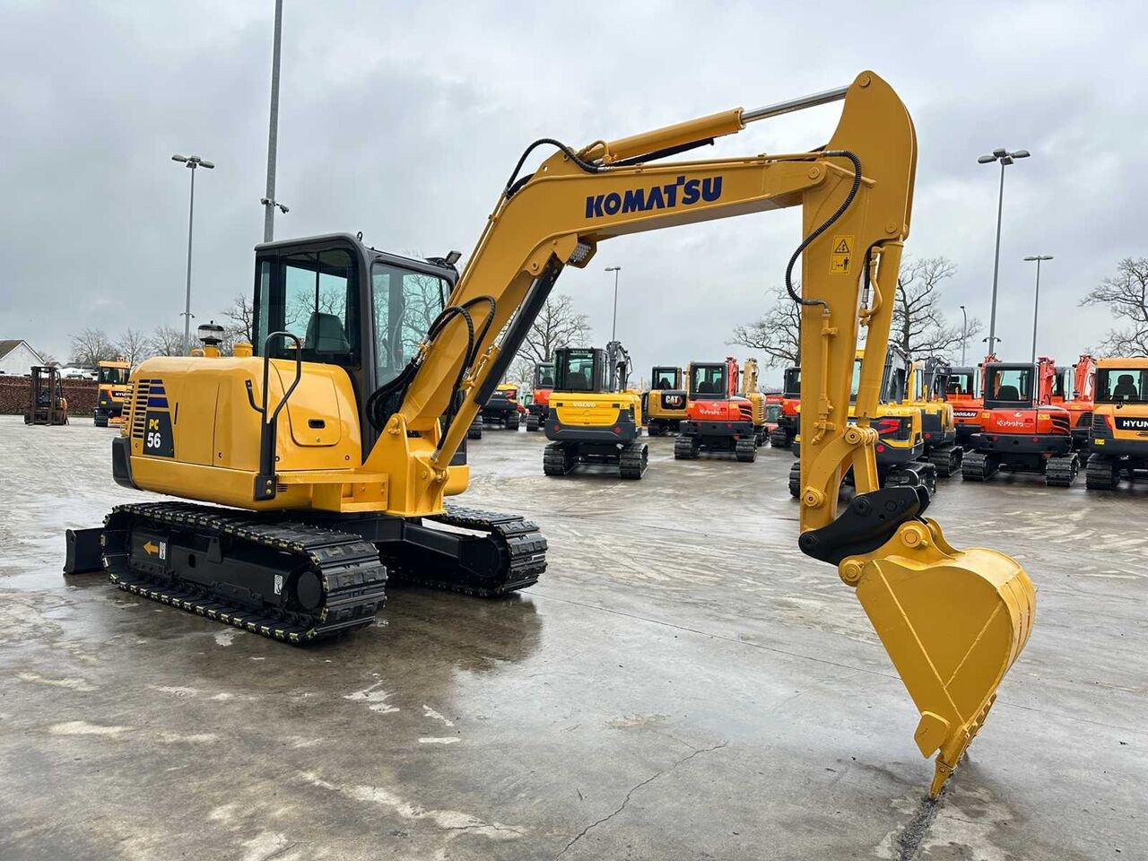 2015 Komatsu PC56-7 mini excavator, side view