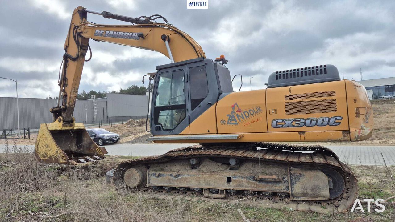 2008 CASE CX300C crawler excavator, side view