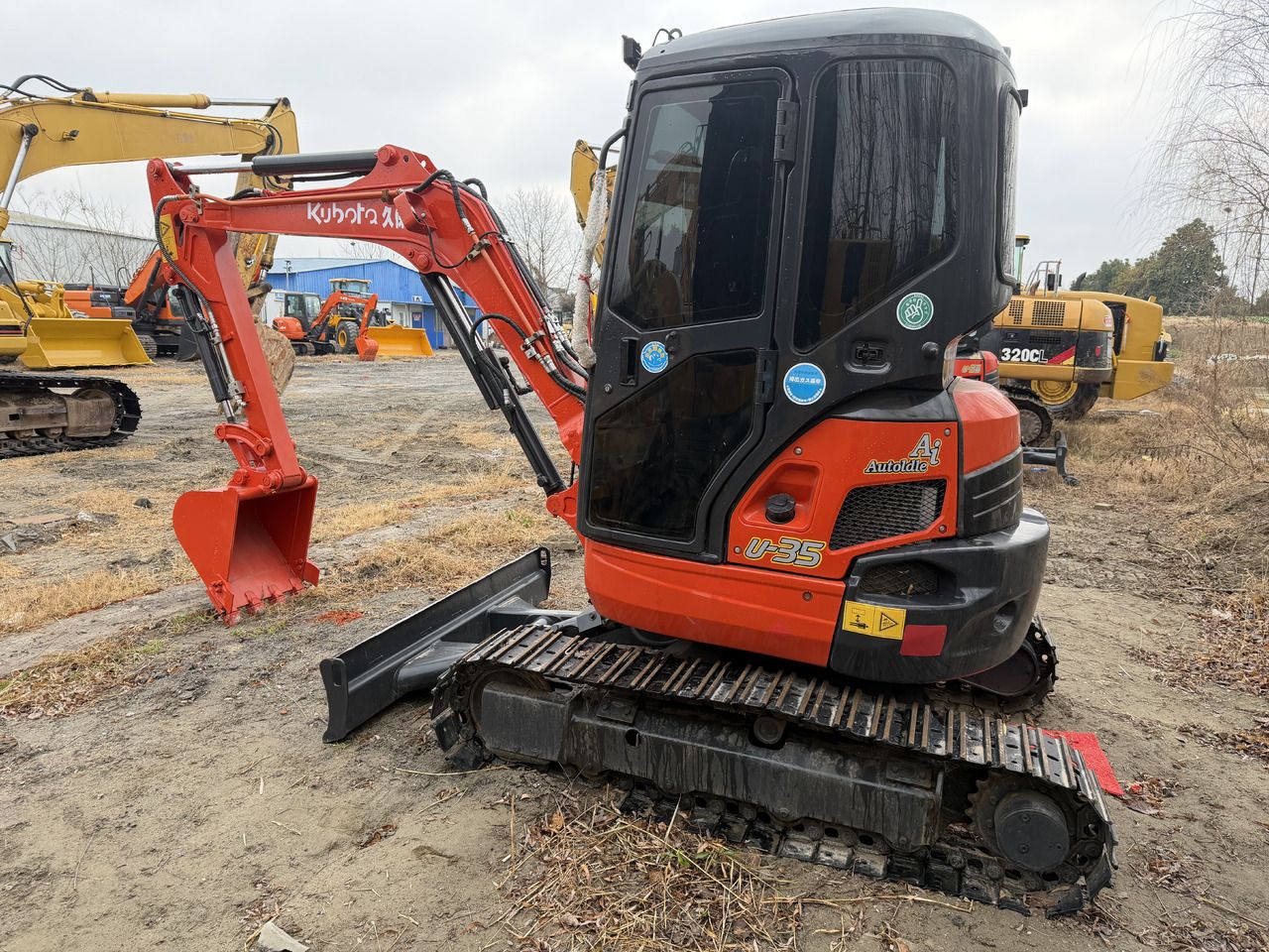 2023 Kubota U35 mini excavator, side view 2023 Kubota U35 mini excavator, side view