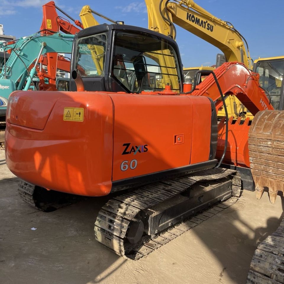 Hitachi Zaxis 60 mini excavator rear view Hitachi Zaxis 60 mini excavator rear view
