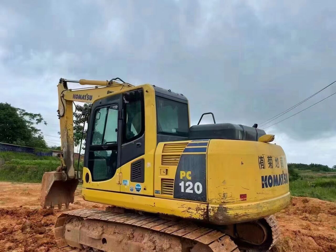 2024 Komatsu PC120-8 crawler excavator, rear three-quarter view