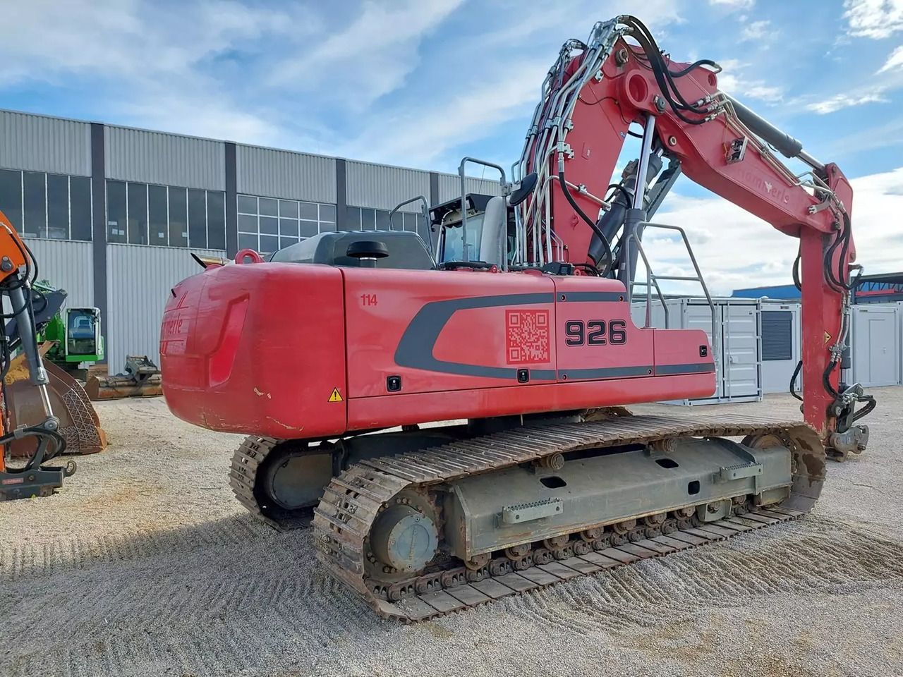 2019 Liebherr R926 crawler excavator rear three-quarter view