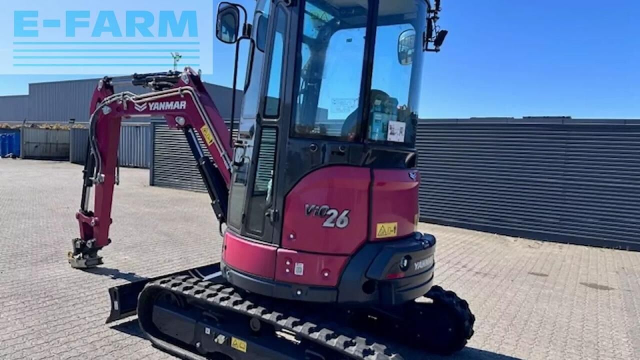 2023 Yanmar ViO26-6 mini excavator, front three-quarter view