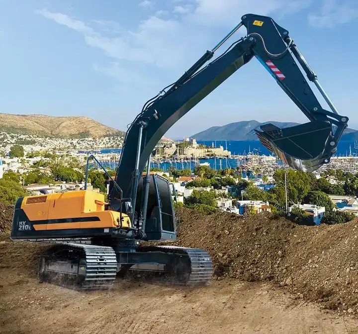 2024 Hyundai HX 210L crawler excavator, rear three-quarter view