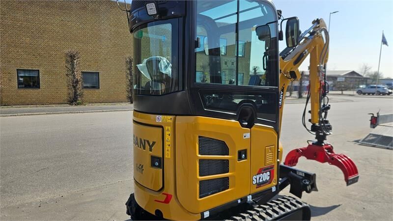 2026 Sany SY20C mini excavator, rear three-quarter view 2026 Sany SY20C mini excavator, rear three-quarter view