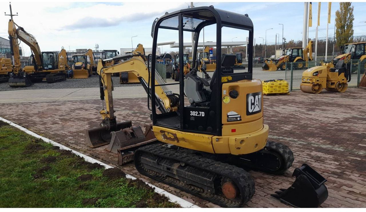 2019 Caterpillar 302.7DCR crawler excavator, rear three-quarter view 2019 Caterpillar 302.7DCR crawler excavator, rear three-quarter view