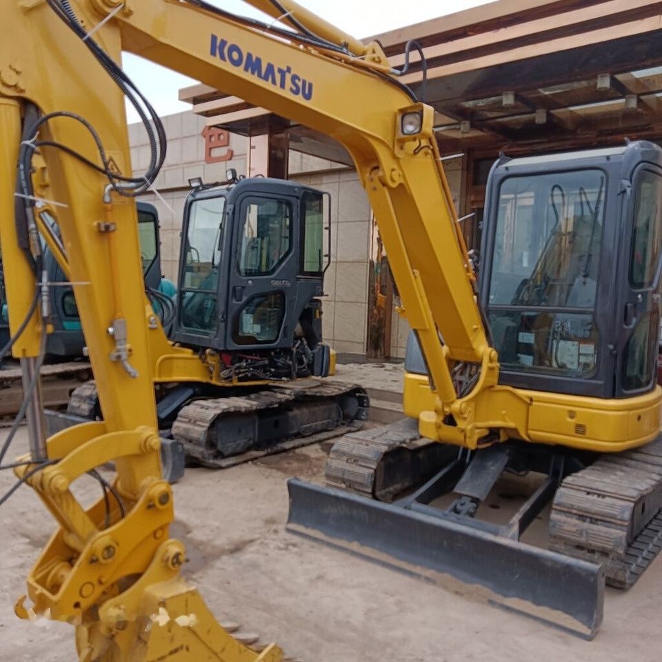 Komatsu PC50MR mini excavator, front three-quarter view Komatsu PC50MR mini excavator, front three-quarter view