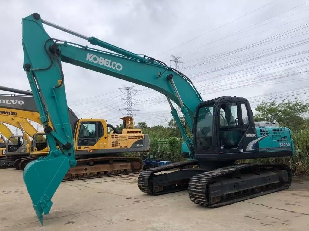 2024 Kobelco SK210 crawler excavator, front three-quarter view