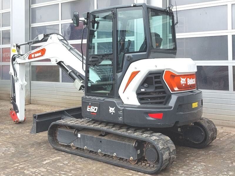 2022 Bobcat E60 mini excavator, rear three-quarter view