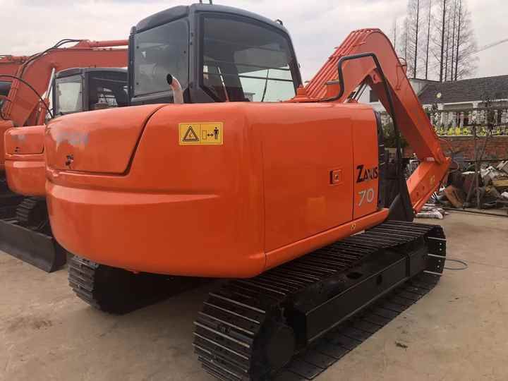 Hitachi Zaxis 70 crawler excavator, rear three-quarter view