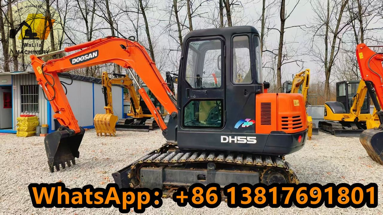 2021 Doosan DH55 mini excavator, side profile view 2021 Doosan DH55 mini excavator, side profile view