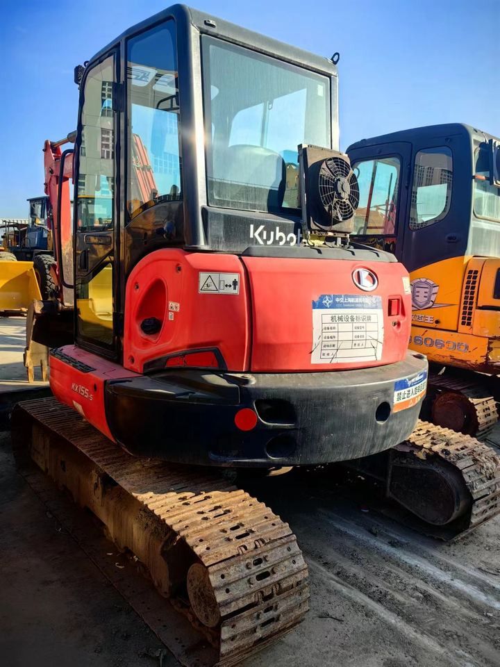 2021 Kubota KX155-5 mini excavator, rear three-quarter view