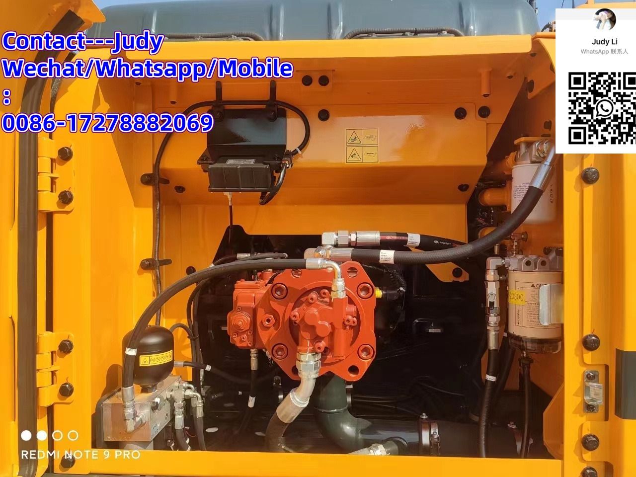 2026 Hyundai HX220HD crawler excavator engine compartment view