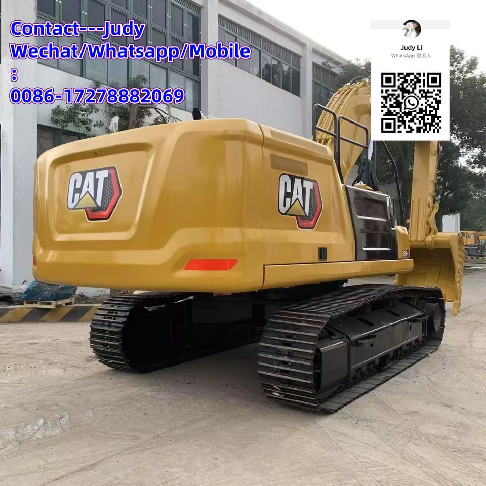 2023 Caterpillar 336GC crawler excavator rear three-quarter view