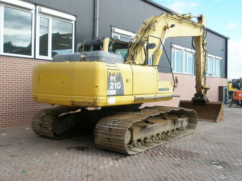 2008 Komatsu PC210LC-8 crawler excavator, rear three-quarter view 2008 Komatsu PC210LC-8 crawler excavator, rear three-quarter view