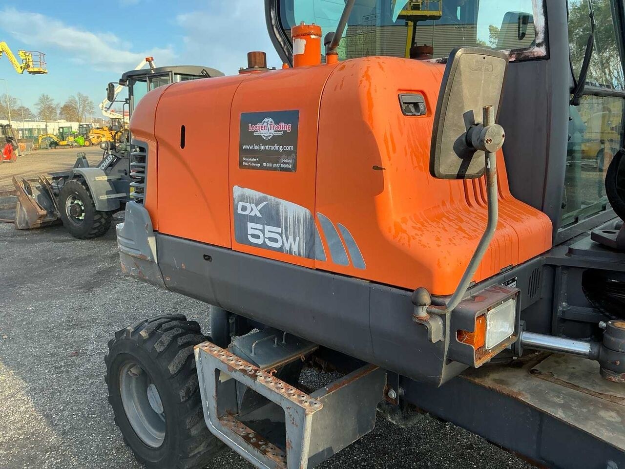 2015 Doosan DX55W mini excavator side view