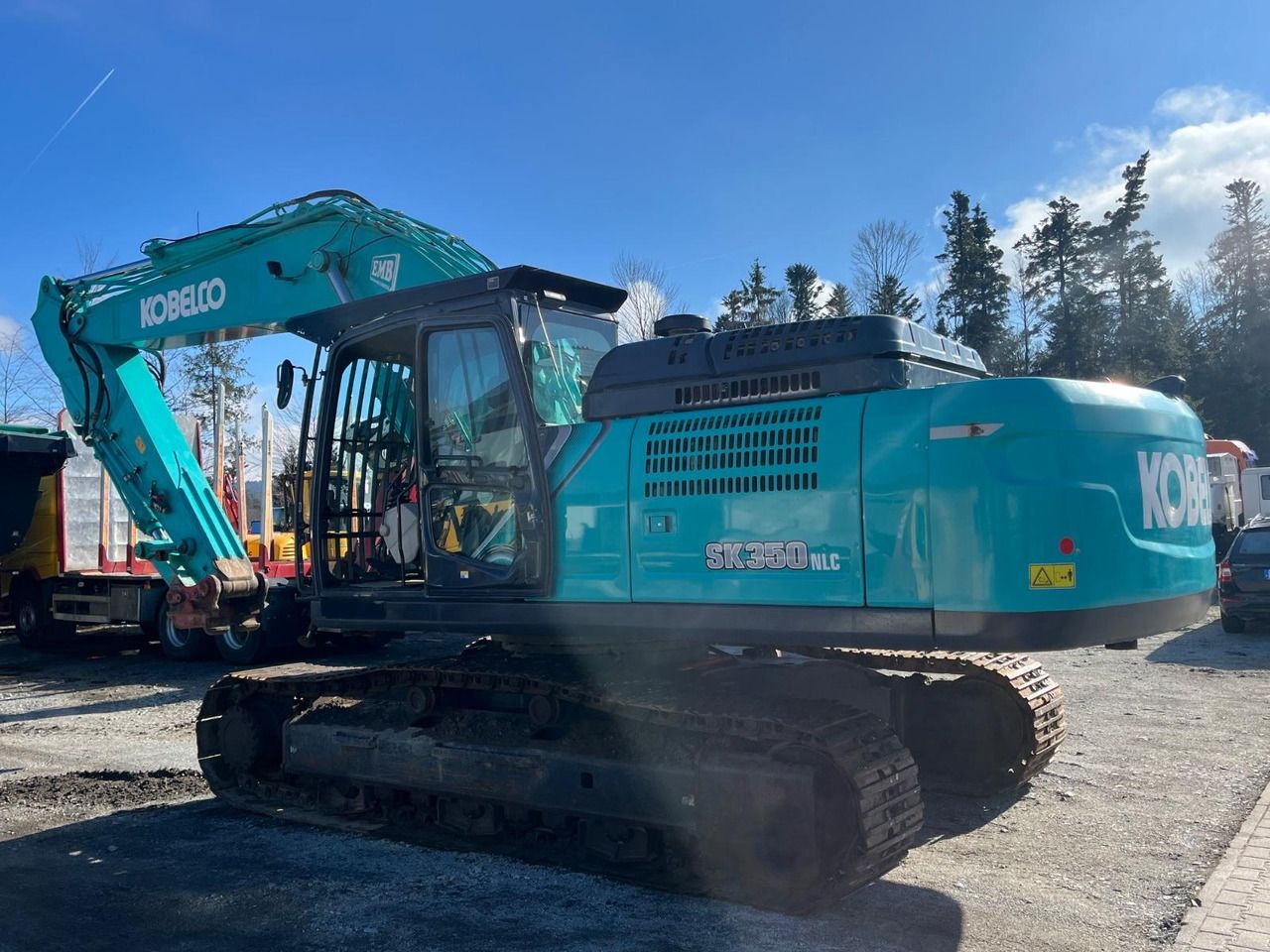 2017 Kobelco SK350 NLC-10 crawler excavator, side view