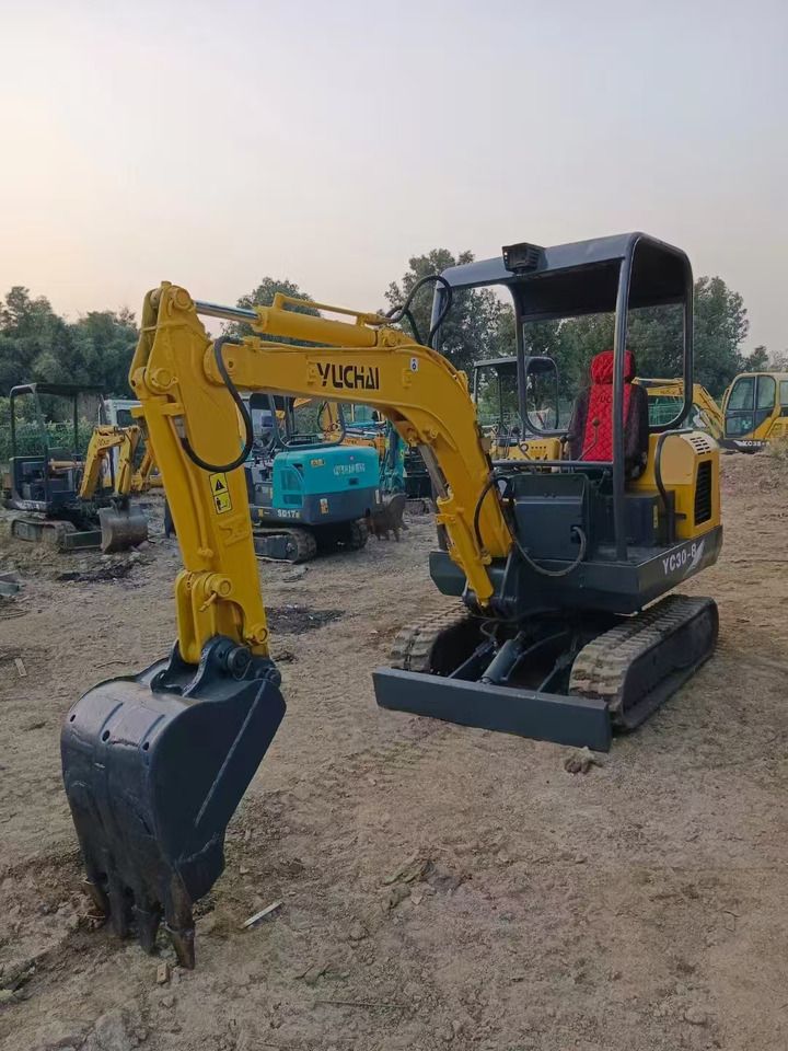 2022 Yuchai YC30-8 mini excavator, front three-quarter view