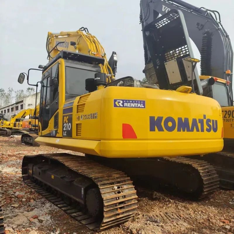 Komatsu PC210LC crawler excavator, rear three-quarter view
