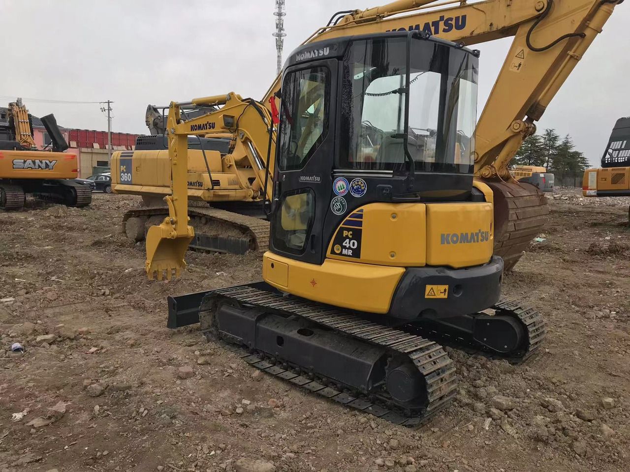 2024 Komatsu PC40MR mini excavator, front three-quarter view 2024 Komatsu PC40MR mini excavator, front three-quarter view