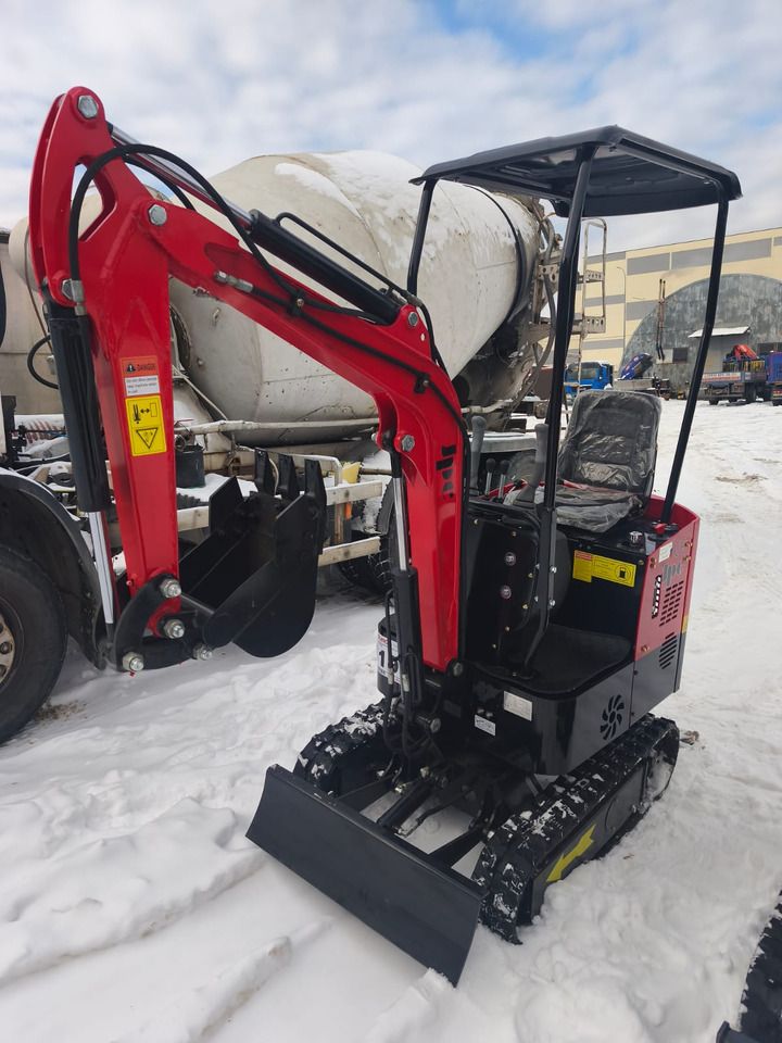 2025 JPC HT-12 mini excavator, front three-quarter view