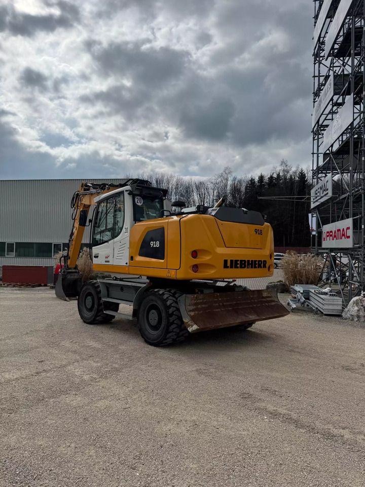 2022 Liebherr A918 wheel excavator rear three-quarter view