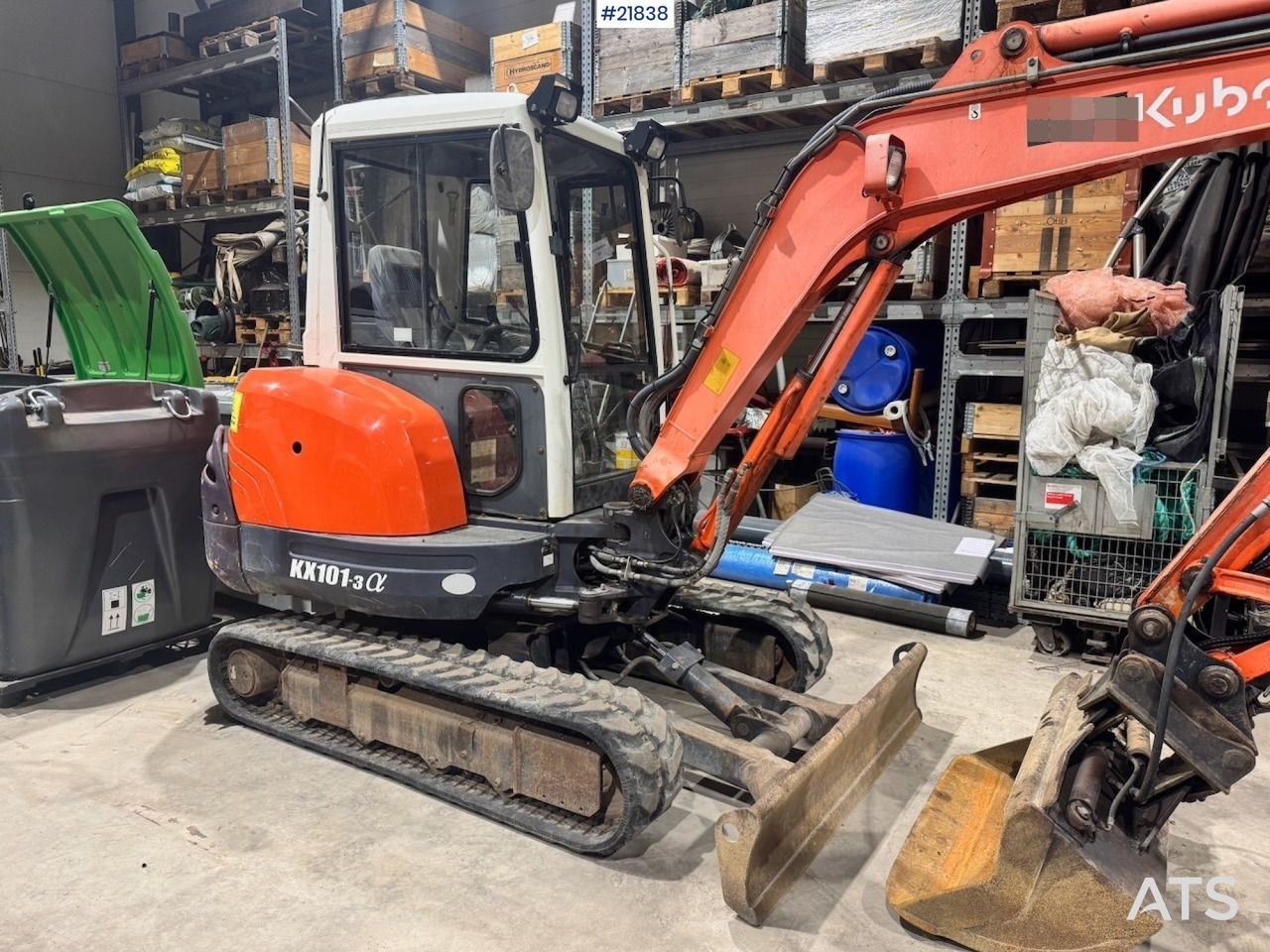 2005 Kubota KX101-3 mini excavator, side view
