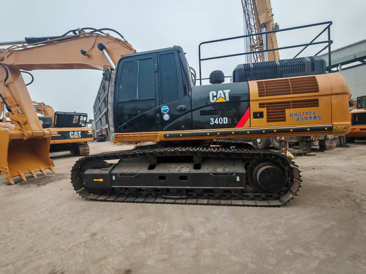 2023 Caterpillar 340D2 L crawler excavator side view 2023 Caterpillar 340D2 L crawler excavator side view