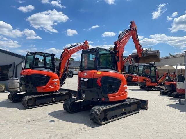 2021 Kubota U50-5 mini excavator, front three-quarter view