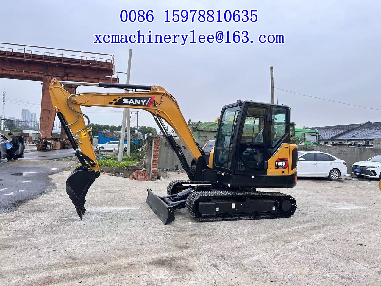 2023 Sany SY55U mini excavator, side view 2023 Sany SY55U mini excavator, side view