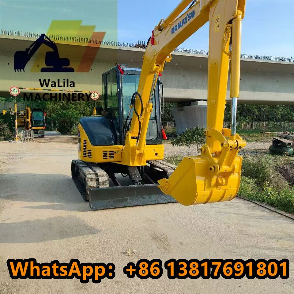 2023 Komatsu PC55 mini excavator, front three-quarter view 2023 Komatsu PC55 mini excavator, front three-quarter view