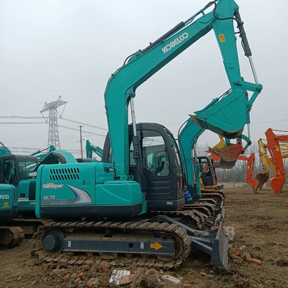2023 Kobelco SK75-8 mini excavator, side profile view 2023 Kobelco SK75-8 mini excavator, side profile view