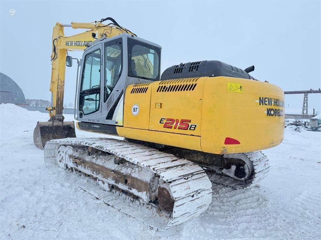 2011 New Holland E215B LC crawler excavator, rear three-quarter view