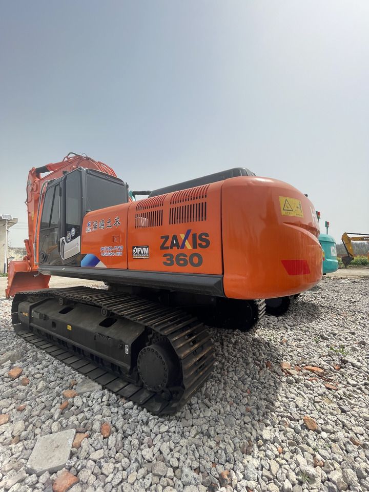 2024 Hitachi Zaxis 360 crawler excavator, rear three-quarter view