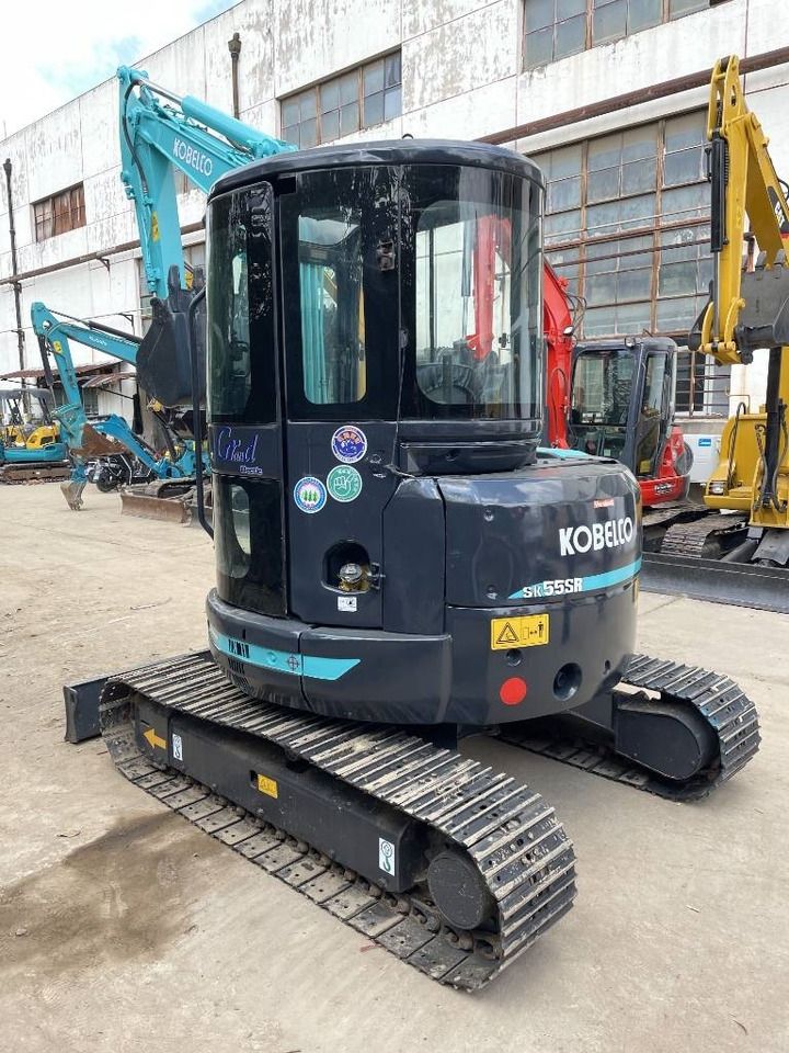 2020 Kobelco SK55SR mini excavator, rear three-quarter view