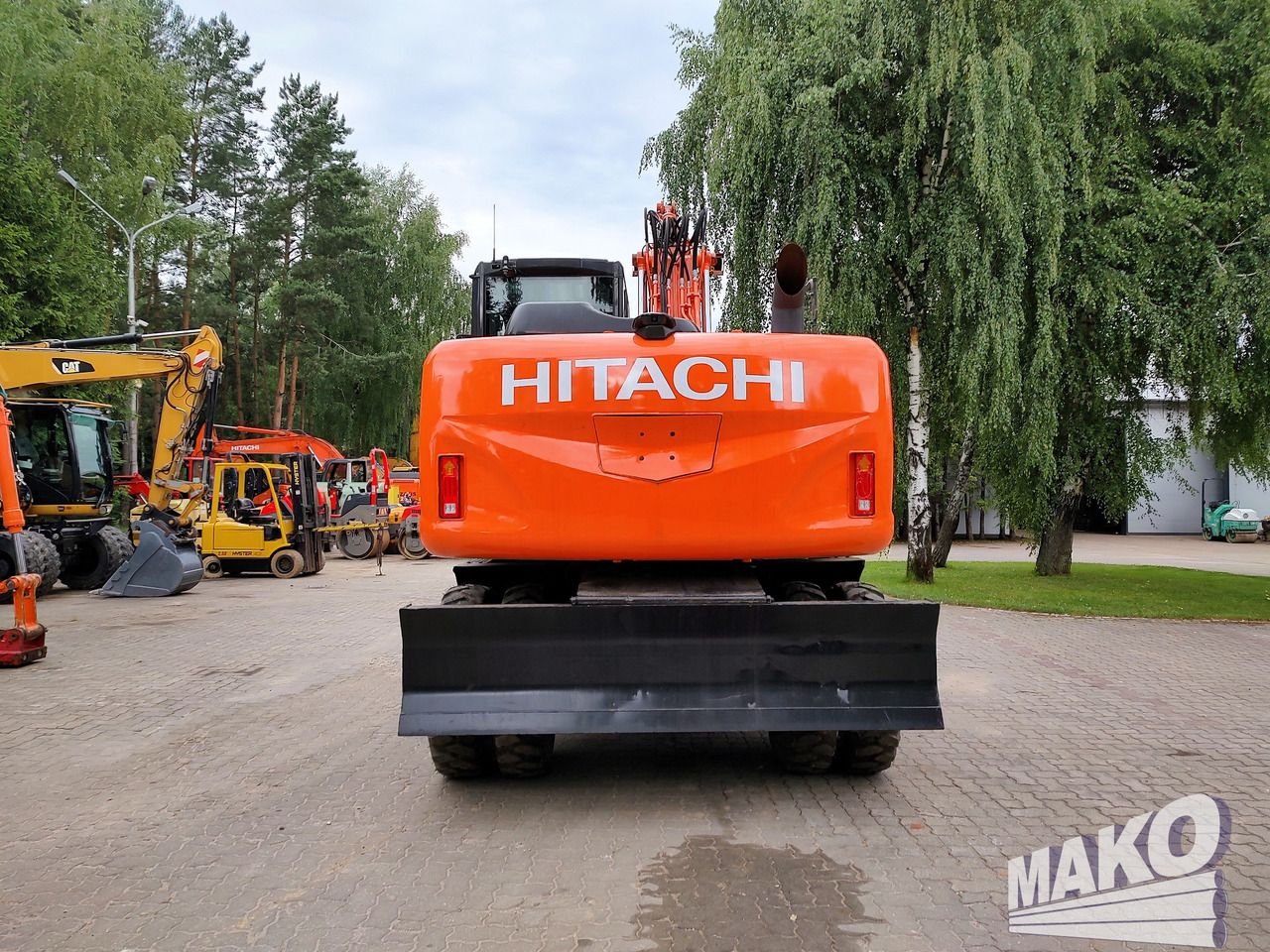 2016 Hitachi ZX140W-5 wheel excavator, rear view