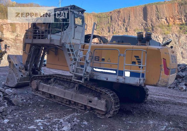2017 Liebherr R976 crawler excavator, rear three-quarter view