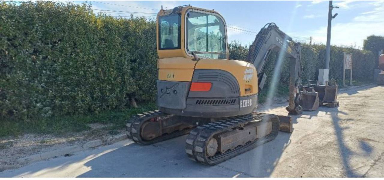2012 Volvo ECR58 crawler excavator, rear three-quarter view 2012 Volvo ECR58 crawler excavator, rear three-quarter view