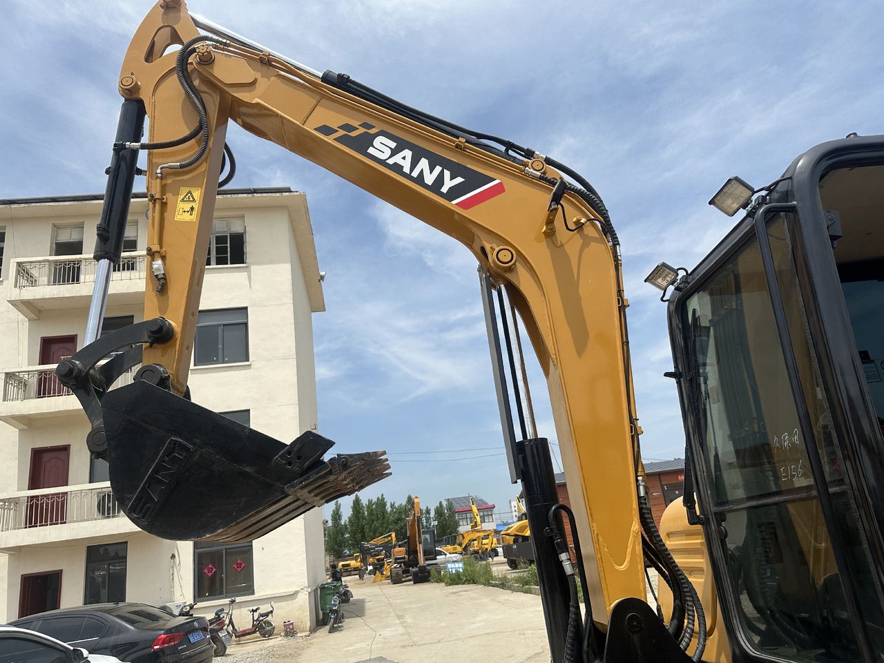 2023 Sany SY55C mini excavator boom and bucket view
