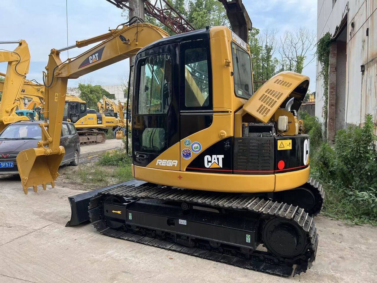 Caterpillar 308C crawler excavator, side view