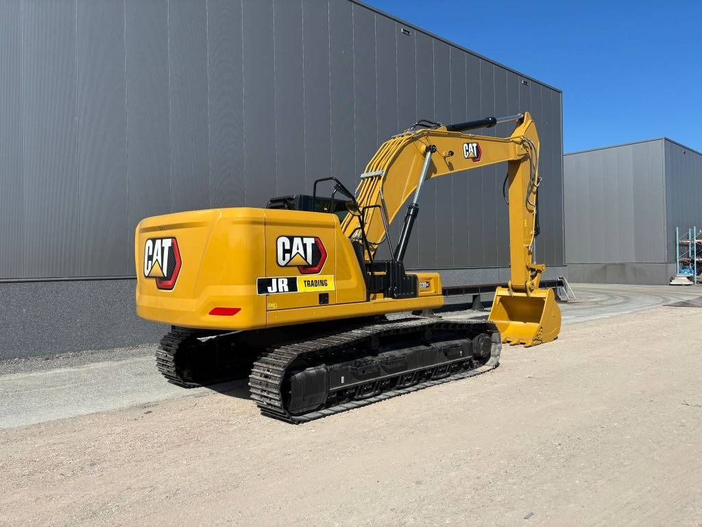 2025 Caterpillar 330GC crawler excavator, rear three-quarter view 2025 Caterpillar 330GC crawler excavator, rear three-quarter view