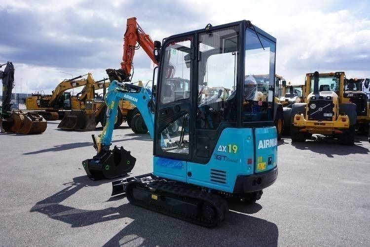 2023 Airman AX19-7 mini excavator, rear three-quarter view